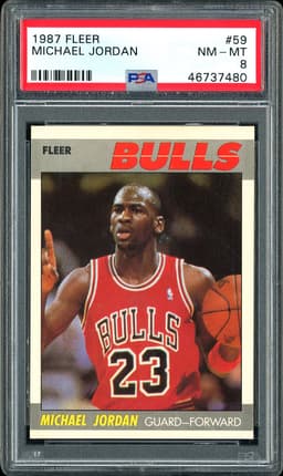1987 Fleer Michael Jordan #59 PSA 8