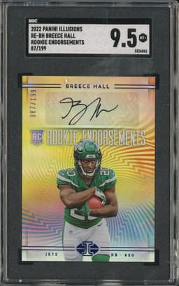 2022 Panini Illusions Rookie Endorsements Breece Hall #RE-BH Autograph /199 SGC 9.5