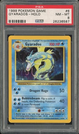 1999 Pokemon Game Gyarados-Holo Gyarados #6 PSA 8