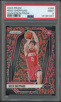 2024 Panini Prizm Reed Sheppard #268 Snakeskin Prizm PSA 9