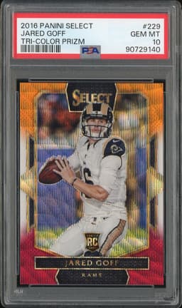 2016 Panini Select Jared Goff #229 Tri-Color Prizm PSA 10