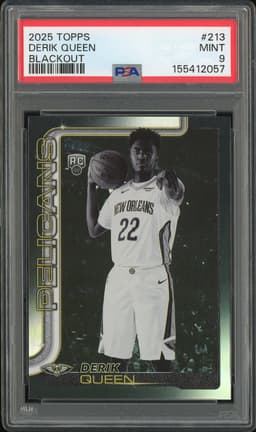 2025 Topps Flagship Blackout Derik Queen #213 PSA 9