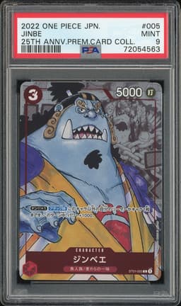One Piece Jinbe #ST01-005 25th Anniversary Collection PSA 9