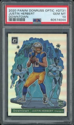 2020 Panini Donruss Optic Downtown Justin Herbert #DT31 PSA 10