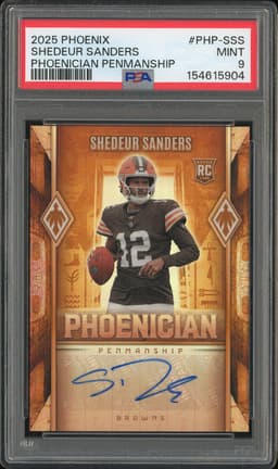 2025 Phoenix Phoenician Penmanship Shedeur Sanders #PHP-SSS Autograph PSA 9