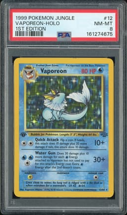 1999 Pokemon Jungle Vaporeon-Holo 1st Edition #12 PSA 8