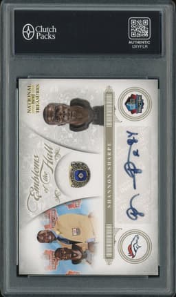 2012 Panini National Treasures Enshrinement of the Hall Shannon Sharpe #4 Autograph /99