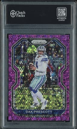 2020 Panini Prizm Dak Prescott #150 Purple No Huddle /35