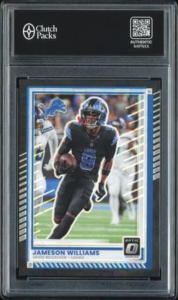 2025 Donruss Optic Football Jameson Williams #10 Black Pandora /25