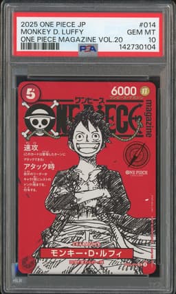 One Piece Monkey D. Luffy #ST21-014 One Piece Magazine Vol.20 SR PSA 10