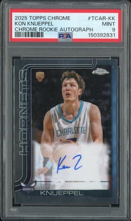 2025 Topps Chrome Chrome Rookie Autograph Kon Knueppel #TCAR-KK PSA 9