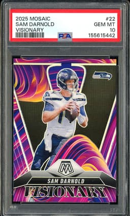 2025 Panini Mosaic Visionary Sam Darnold #22 PSA 10