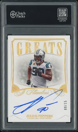 2019 Panini Flawless Greats Julius Peppers #G-JP Autograph /15