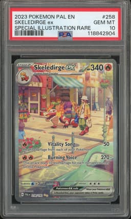 2023 Pokémon Scarlet & Violet Paldea Evolved Special Illustration Rare Skeledirge ex #258 PSA 10