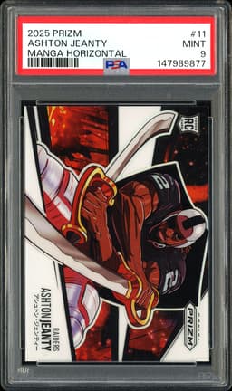 2025 Panini Prizm Manga Horizontal Ashton Jeanty #11 PSA 9