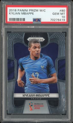 2018 Panini Prizm World Cup Kylian Mbappe #80 PSA 10