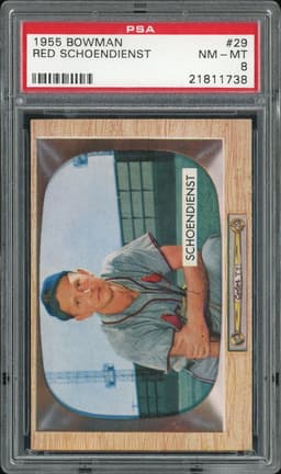 1955 Bowman Red Schoendienst #29 PSA 8