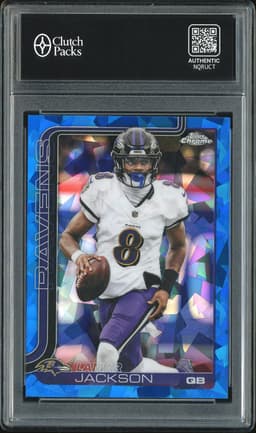 2025 Topps Chrome Lamar Jackson #24 Sapphire