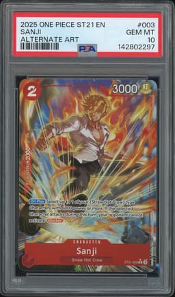 One Piece Sanji #ST21-003 Starter Deck EX: Gear 5 Alternate Art PSA 10