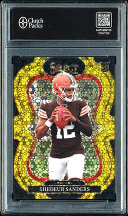 2025 Panini Select Suite Level Shedeur Sanders #354 Gold Disco /10