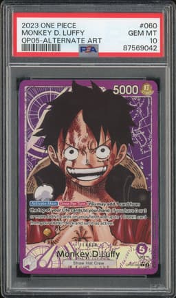 One Piece Monkey D. Luffy #OP05-060 Awakening of the New Era Alternate Art PSA 10