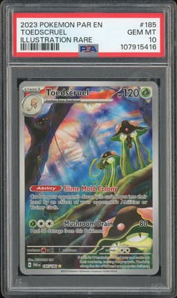 2023 Pokemon Scarlet & Violet Paradox Rift Illustration Rare Toedscruel #185 PSA 10