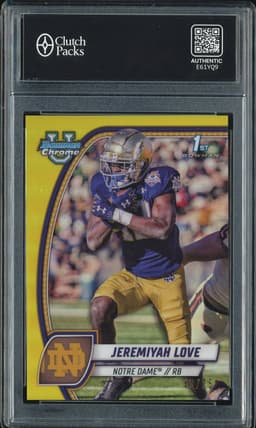 2024 Bowman U Chrome Jeremiyah Love #100 Yellow Refractor /75