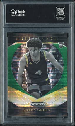 2021 Panini Prizm Draft Picks Brilliance Jalen Green #9 Green Pulsar /25