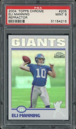 2004 Topps Chrome Eli Manning #205 Refractor PSA 9