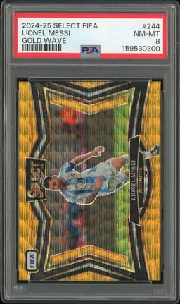 2024-25 Select FIFA Lionel Messi #244 Gold Wave /10 PSA 8