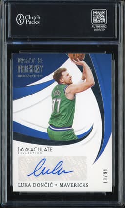 2020-21 Panini Immaculate Collection Past & Present Signatures Luka Dončić #PPS-LUD Autograph /99