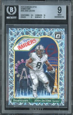 2023 Donruss Optic Downtown Josh Jacobs #D-12 BGS 9
