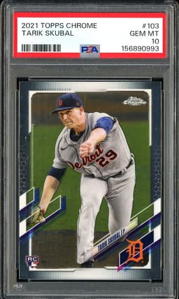 2021 Topps Chrome Tarik Skubal #103 PSA 10