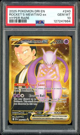 2025 Pokemon Scarlet & Violet Destined Rivals Hyper Rare Team Rocket's Mewtwo ex #240 PSA 10