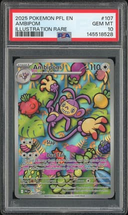 2025 Pokemon Ambipom #107 Illustration Rare PSA 10