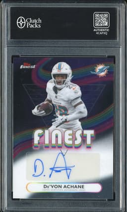 2025 Topps Finest Finest Autographs De'Von Achane #FA-DA Autograph