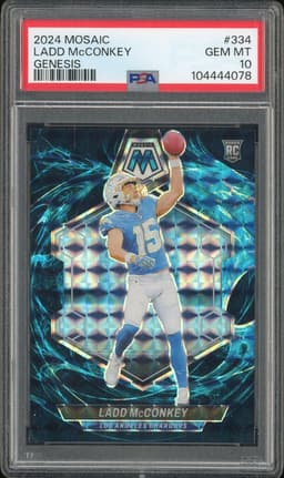2024 Mosaic Ladd McConkey #334 Genesis PSA 10