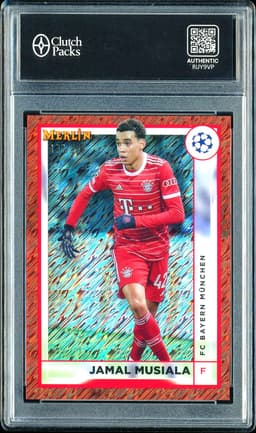 2023 Topps Merlin UEFA Champions League Jamal Musiala #56 Red Shimmer /299