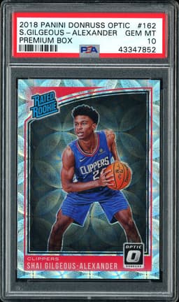 2018-19 Panini Donruss Optic Premium Box Shai Gilgeous-Alexander #162 Mojo PSA 10