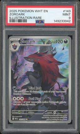 2025 Pokemon White Flare Illustration Rare Zoroark #143 PSA 9