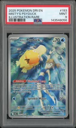 2025 Pokemon Scarlet & Violet Destined Rivals Illustration Rare Misty's Psyduck #193 PSA 9