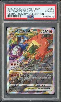 2022 Pokemon Sword & Shield Black Star Promos Charizard VSTAR #SWSH262 PSA 8