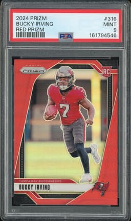 2024 Panini Prizm Bucky Irving #316 Red Prizm PSA 9