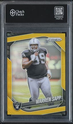 2025 Panini Prizm Warren Sapp #212 Gold /10