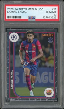 2023-24 Topps Merlin UCC Lamine Yamal #27 PSA 10