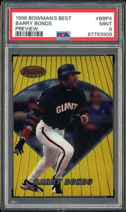 1996 Bowman's Best Preview Barry Bonds #BBP4 PSA 9