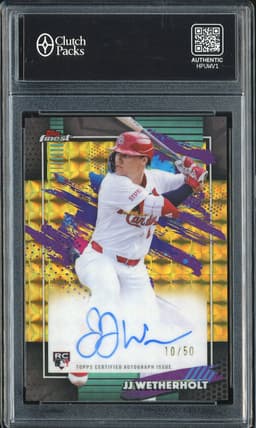 2026 Topps Finest Finest Autograph JJ Wetherholt #FA-JJW Gold Geometric Refractor Autograph /50