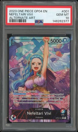 One Piece Nefeltari Vivi #OP04-001 Kingdoms of Intrigue Alternate Art PSA 10