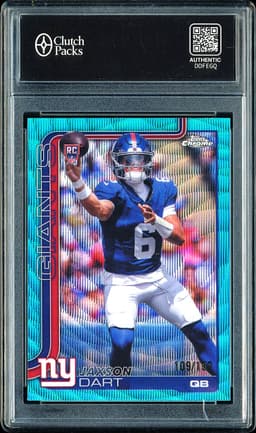 2025 Topps Chrome Jaxson Dart #306 Aqua Wave Refractor /199