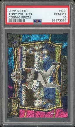 2022 Select Tony Pollard #438 Cosmic Prizm PSA 10